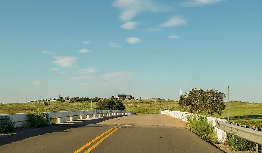 Dead Woman Crossing Bridge near Weatherford Oklahoma