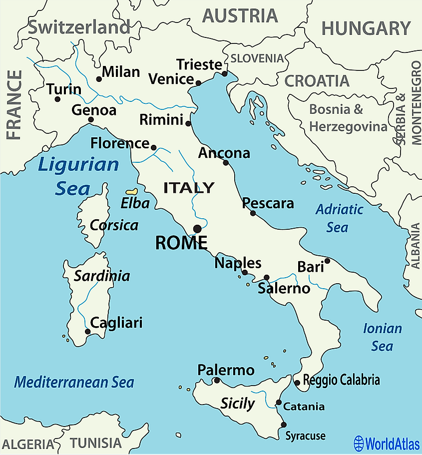 Liguarian sea map