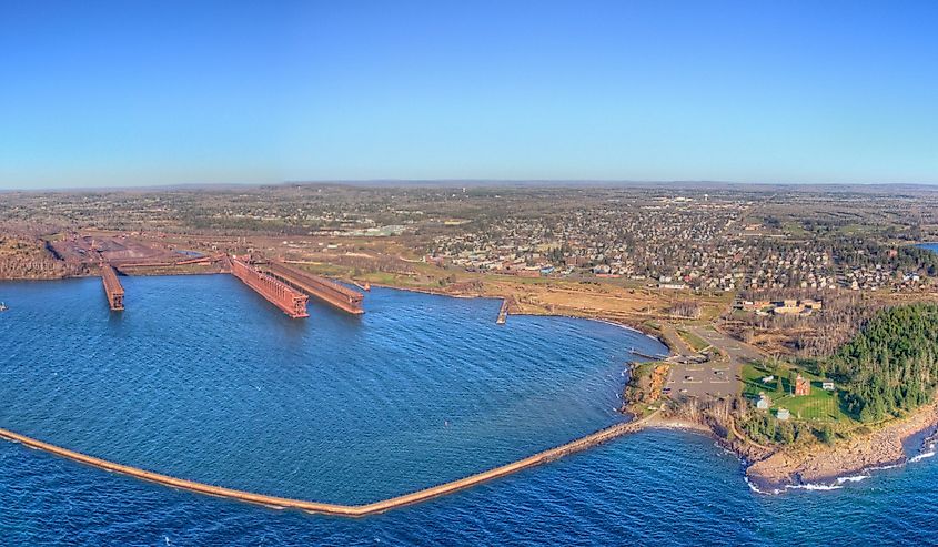 Two Harbors is a community on the North Shore of Lake Superior in Minnesota