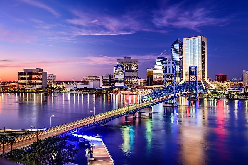 Jacksonville, Florida, USA downtown city skyline.