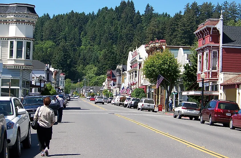 Street view in Ferndale, California