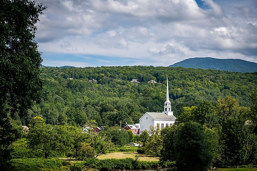 Summer is a great time to enjoy lush green landscapes in Stowe, Vermont
