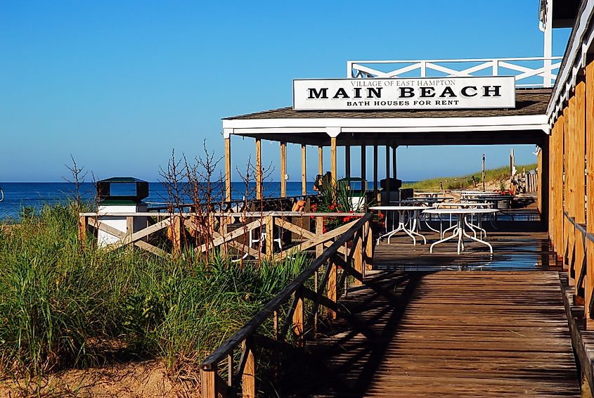 The pavilion at Main Beach in East Hampton, New York. 