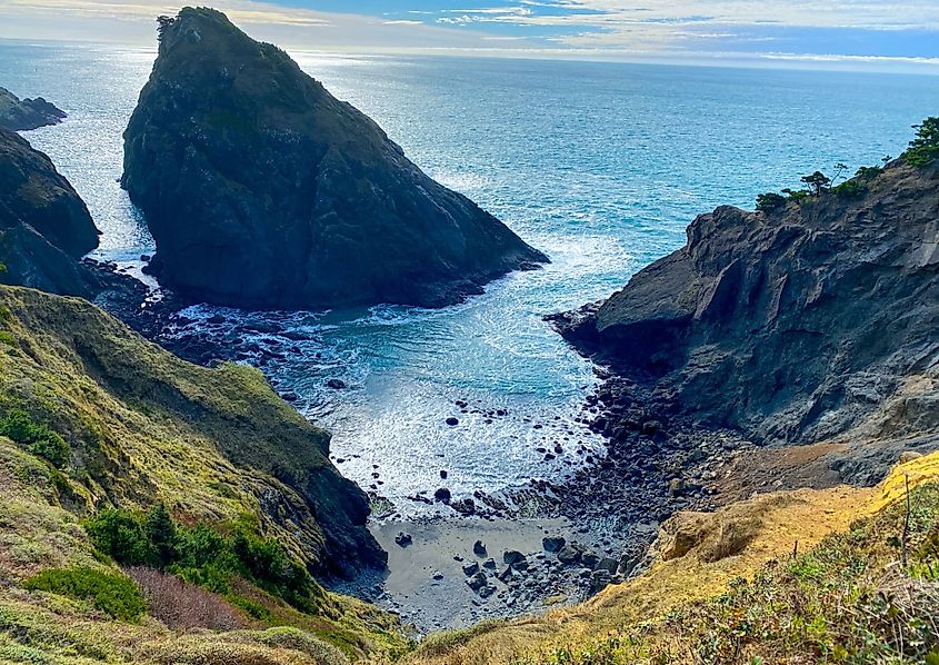 Overlooking Port Orford Heads State park