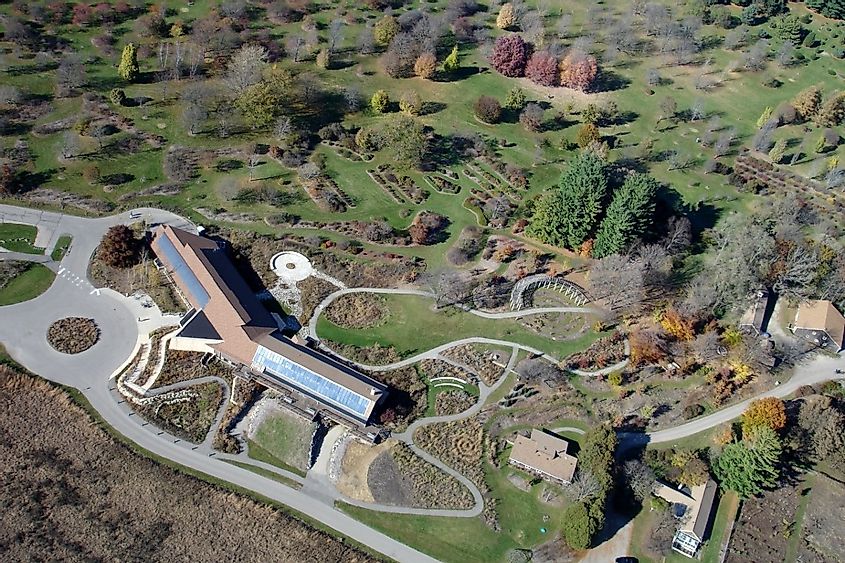 Aerial view of the University of Wisconsin Arboretum