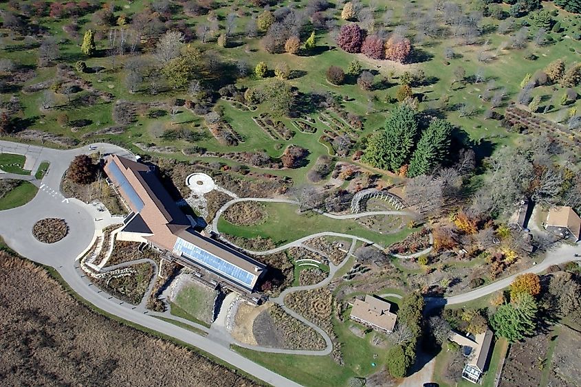 Aerial view of the University of Wisconsin Arboretum