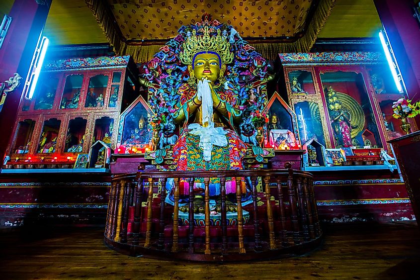 Maitreya Buddha in Ghoom Monastery, Darjeeling, India