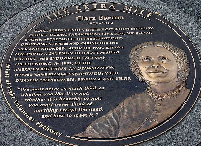 Clara Barton, founder of the American Red Cross.