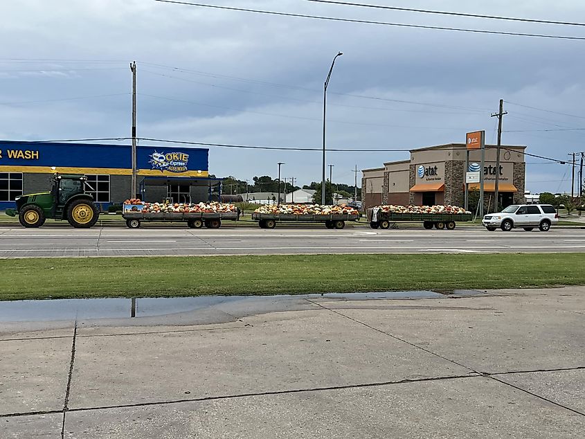 Pumpkin season in Bixby, Oklahoma, via