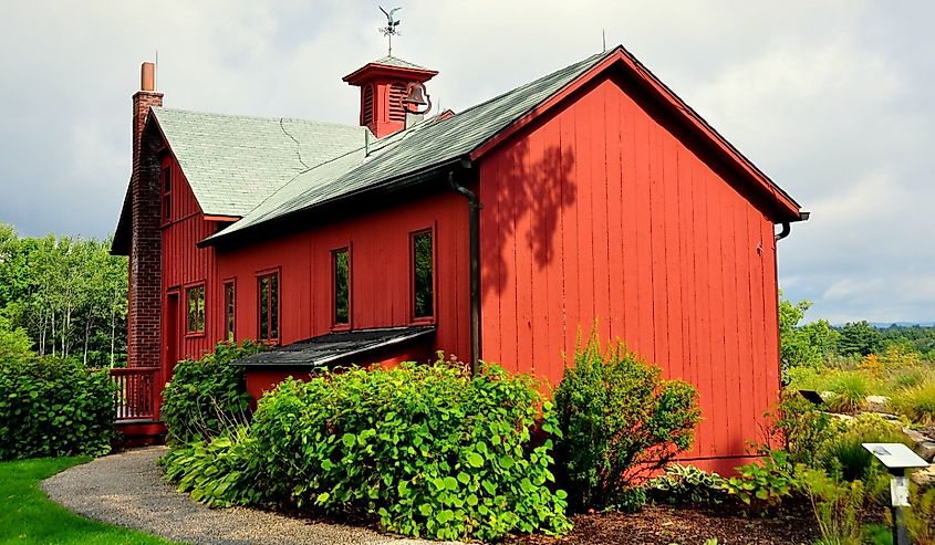 Norman Rockwell's Studio with cupola and weather vane at the Norman Rockwell Museum