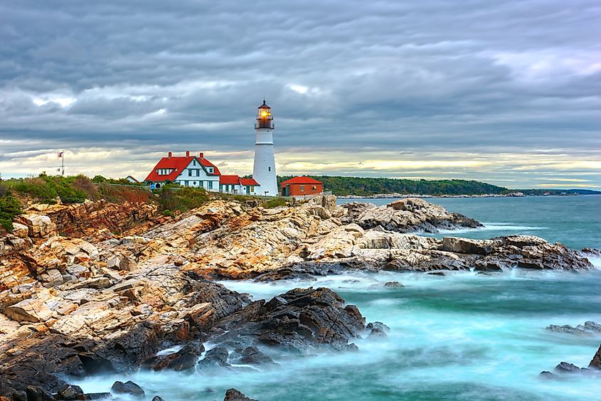 Cape Elizabeth, Maine, at dusk