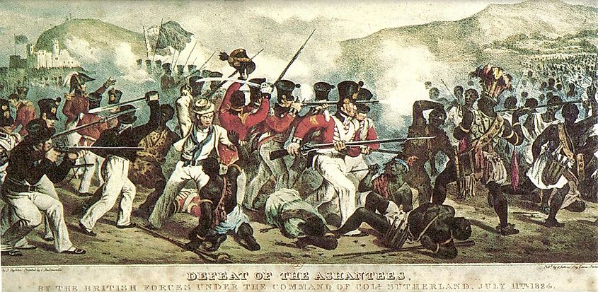 Defeat of the Ashantees, by the British forces under the command of Coll. Sutherland, July 11th 1824