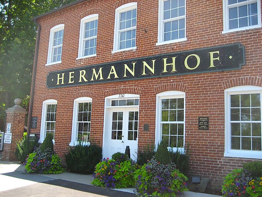 The Hermannhof Winery in Hermann, Missouri