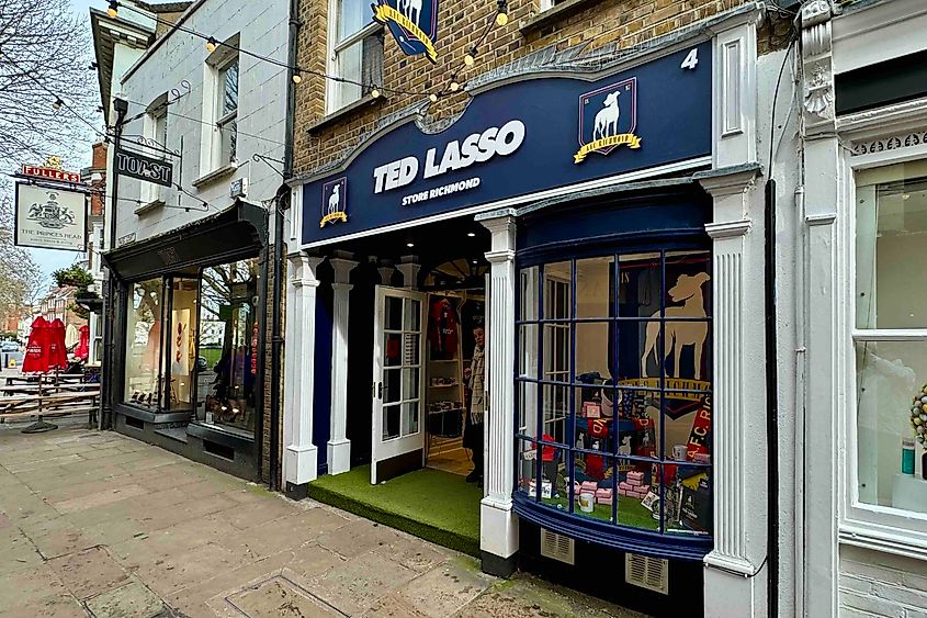 Ted Lasso Store Exterior in Richmond Upon Thames Image credit Bryan Dearsley