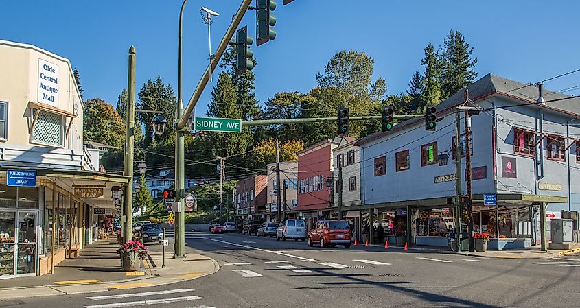 Street view in Port Orchard, Washington