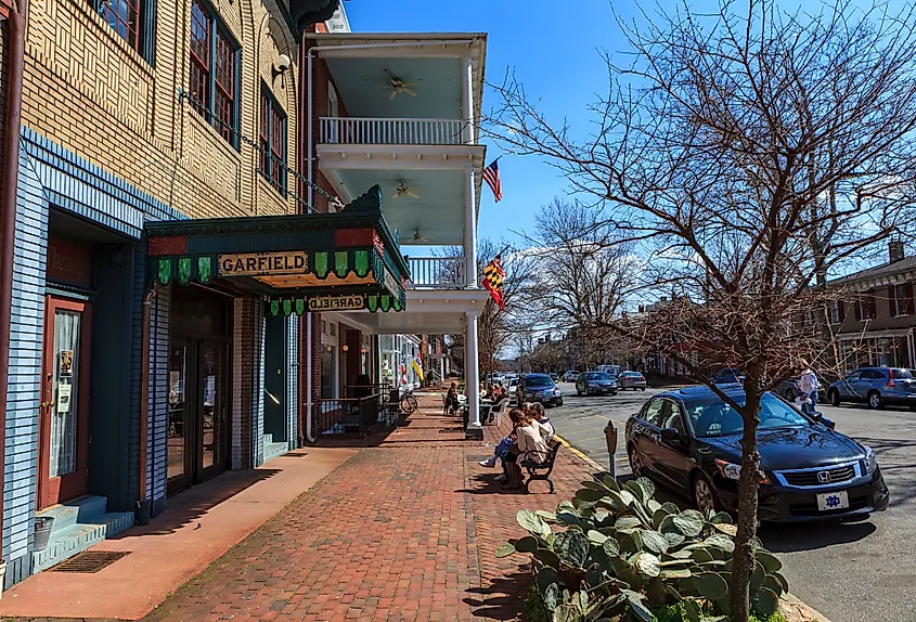 The business district in Chestertown, Maryland
