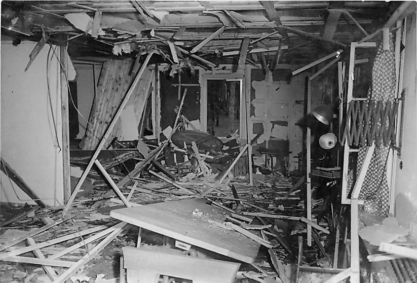 The Wolf's Lair after the bomb explosion