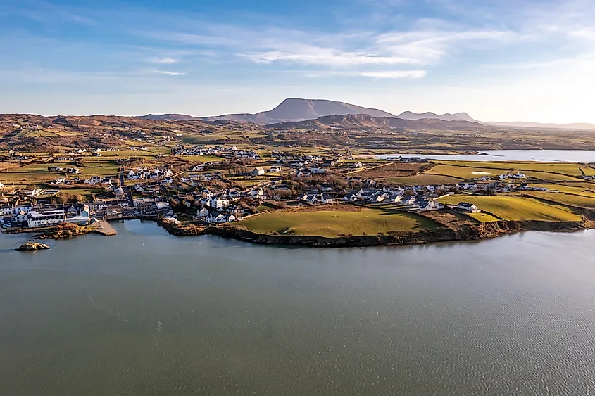 Aerial view of Dunfanaghy, Ireland.