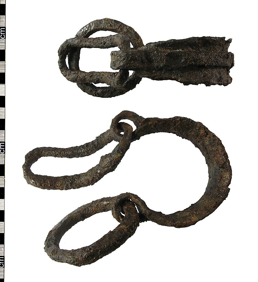 Slave shackles from Roman Britain.