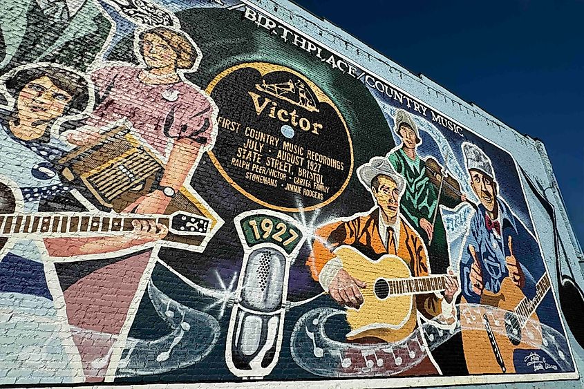 Bristol celebrates its music heritage as the birthplace of country music. Image credit Bryan Dearsley