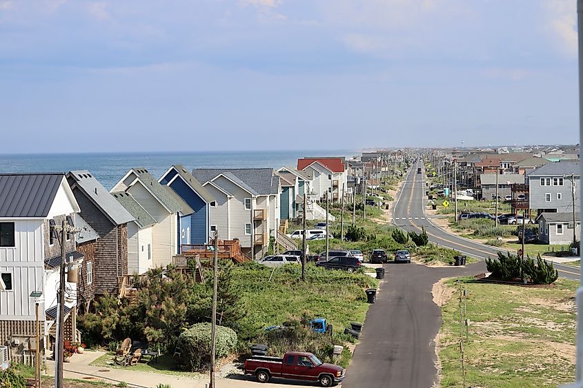 Aerial view of Kitty Hawk, North Carolina