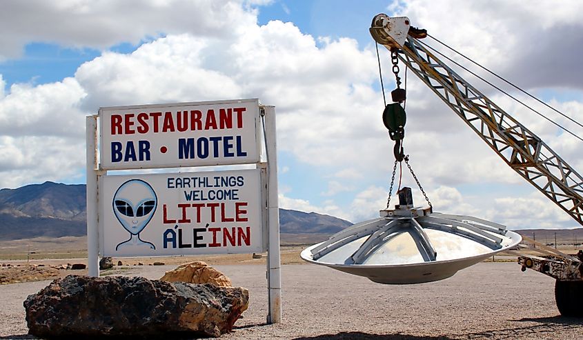 Restaurant and gift shop near Area 51 in Rachel, Nevada.