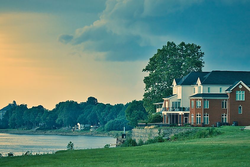 The Ohio River near the Newburgh Rivertown Trail.