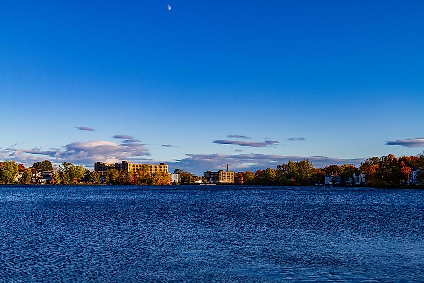 Crisp, dry fall air, and a lazy sunset over Number One Pond in Sanford, Maine. 