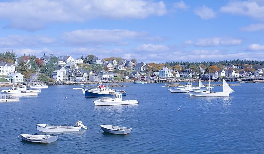 Lobster Village, Northeast Harbor of Mount Desert Island, Maine