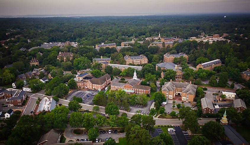 Aerial Photography of Williamsburg, Virginia