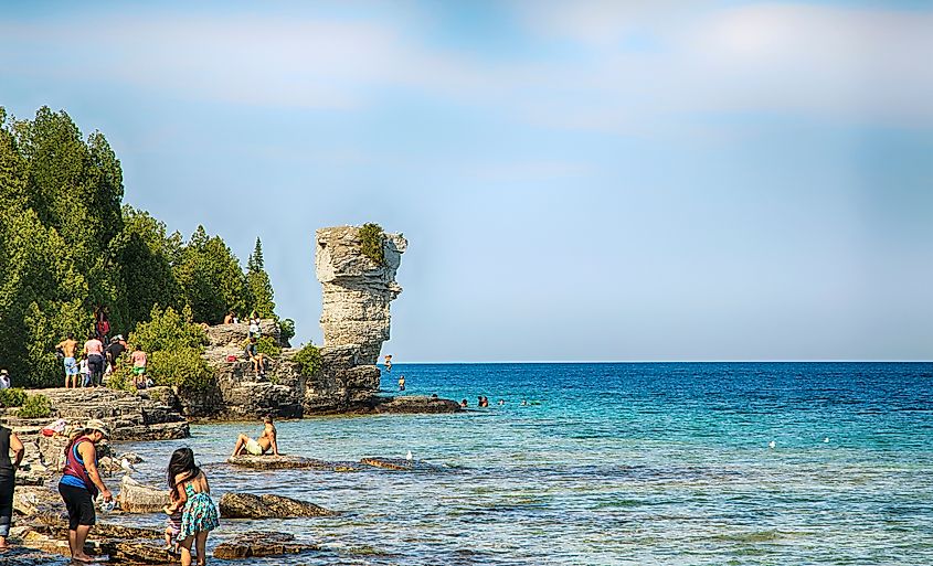 Flower Pot Island, Tobermory, Ontario, Canada.