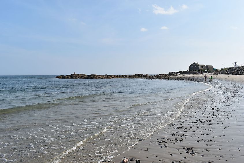 Beautiful beach in Fortunes Rock, Biddeford, Maine