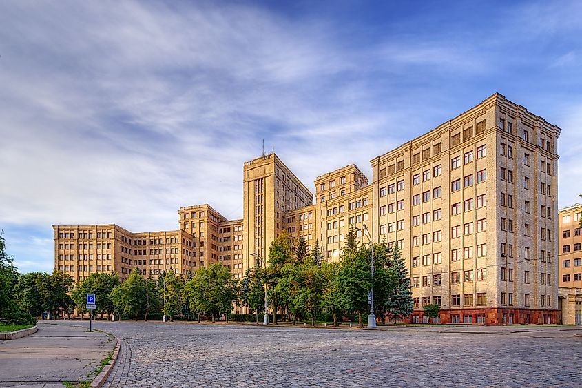 The Kharkiv National University building in Kharkiv, Ukraine