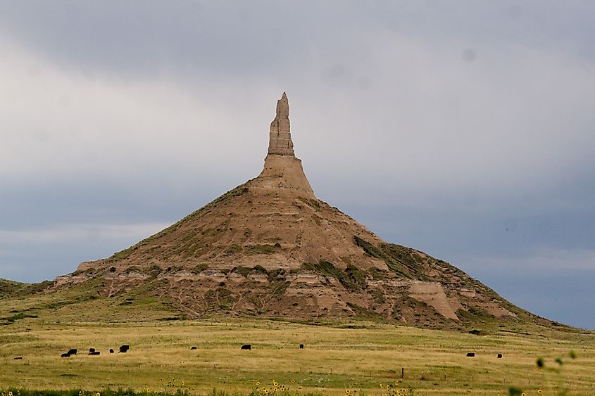 Chimney Rock in Morrill County, Nebraska, USA.