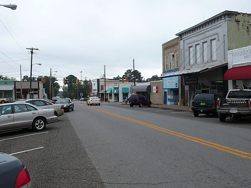 Downtown Eutaw, Alabama.
