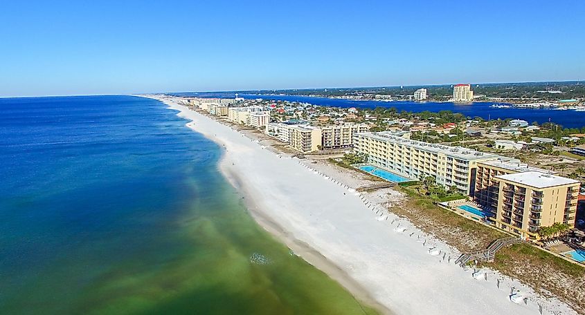 Aerial view of Fort Walton Beach, Florida