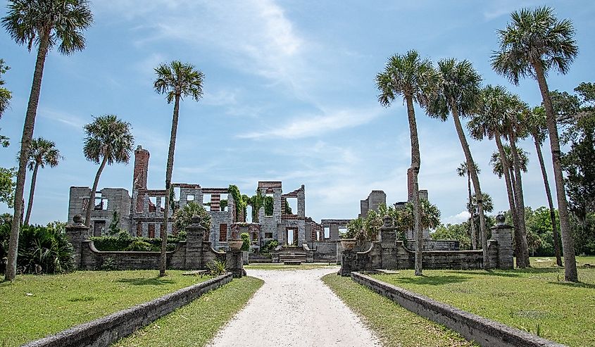 Dungeness ruins at Cumberland Island National Seashore. 