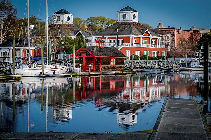 The Marina at Norwich Harbor, Connecticut.