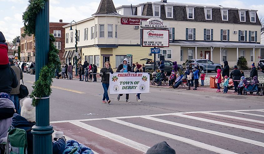 Annual Nutfield Holiday Parade in downtown Derry, New Hampshire