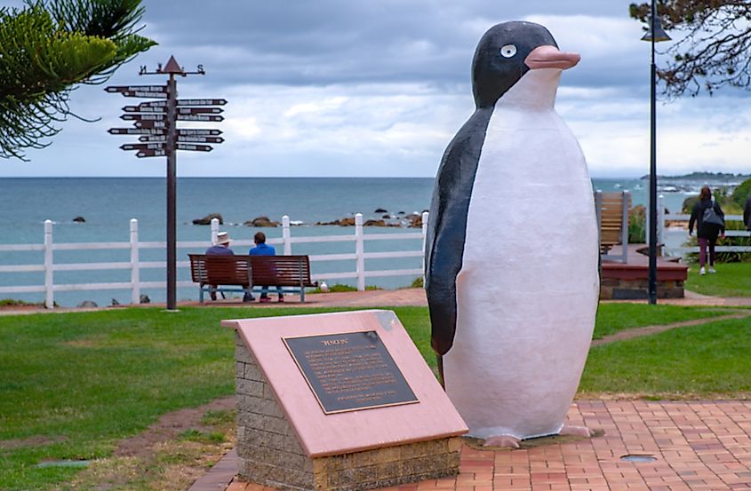 The Big Penguin in Penguin, Tasmania.