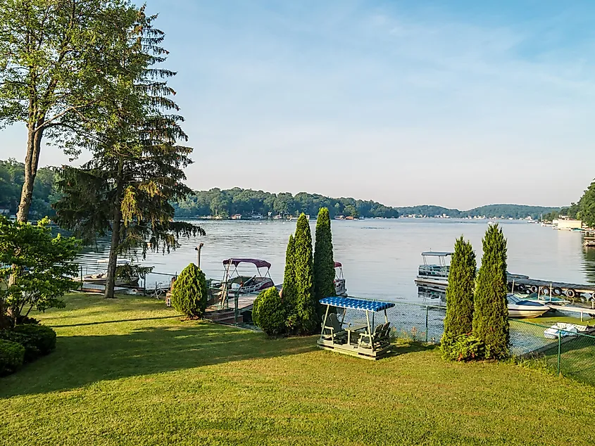 A Scenic view of Lake Hopatcong in Sussex County New Jersey.