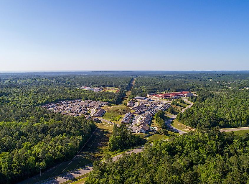 aerial view of Toro Ridge apartments in Spanish Fort, Alabama