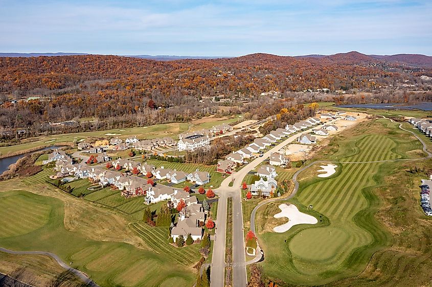 Hamburg, New Jersey, in fall.