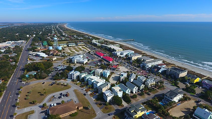 Aerial view of the Isle of Palms, South Carolina
