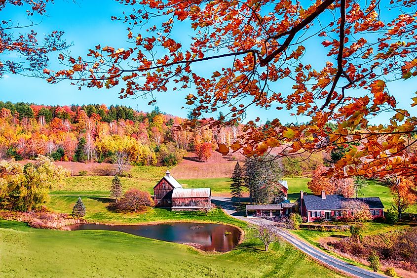 Woodstock, Vermont, in fall.