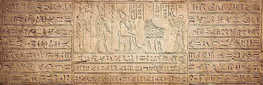 Old Egyptian hieroglyphs