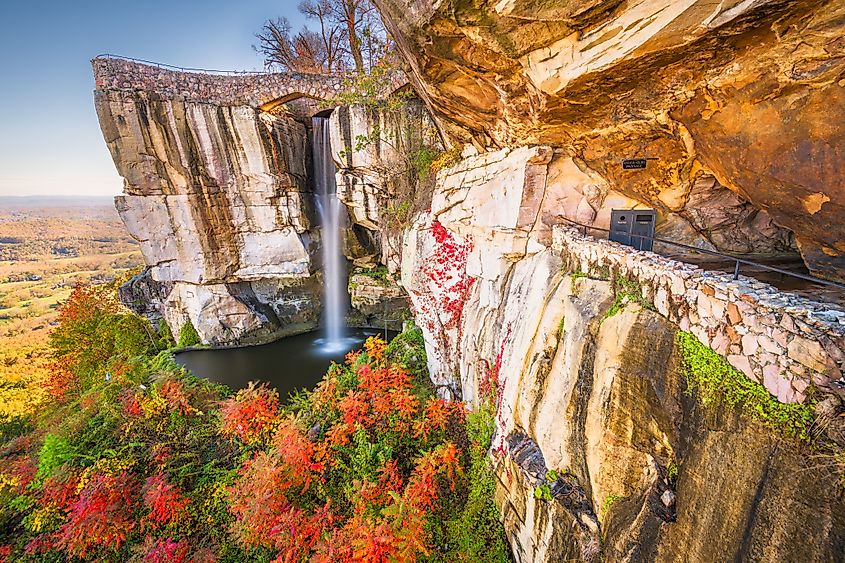 Lookout Mountain, Georgia, USA at High Falls during autumn.