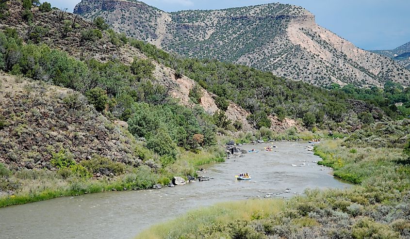 Rafting on the Rio Grande near Pilar, New Mexico