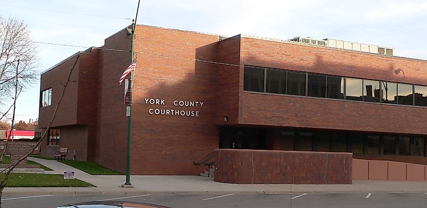 York County Courthouse located at 510 Lincoln Ave, York, Nebraska.