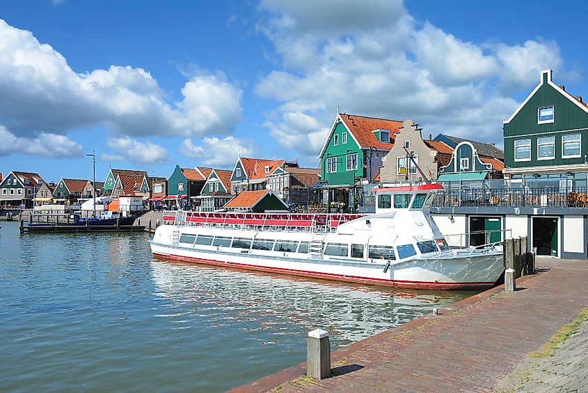 The Harbor of Edam Volendam at Ijsselmeer, Netherlands.